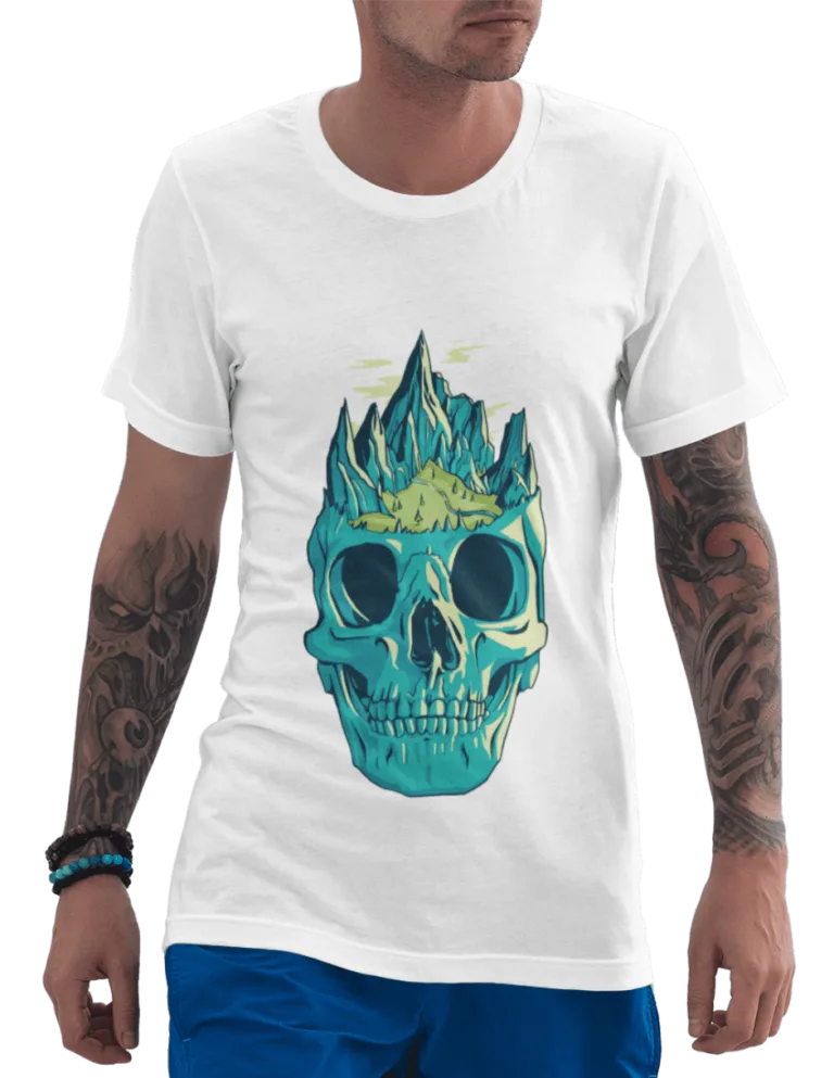 Playera Playera Blanca Bosque Calavera