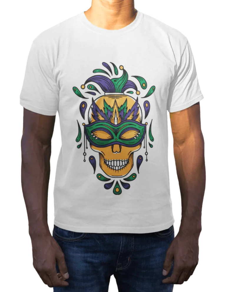 Playera Playera Blanca Calavera Antifaz