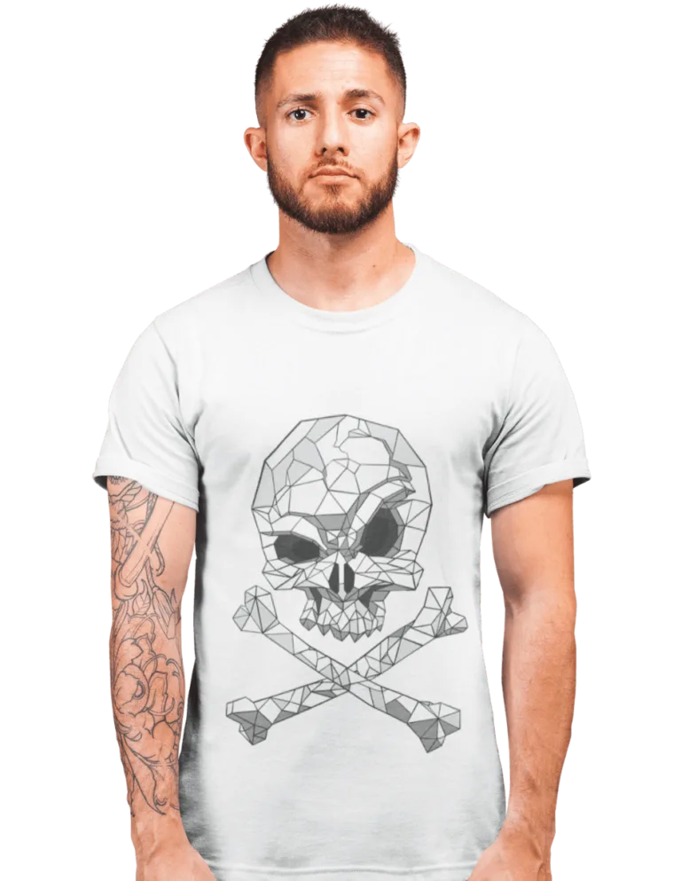 Playera Playera Blanca Calavera Huesos