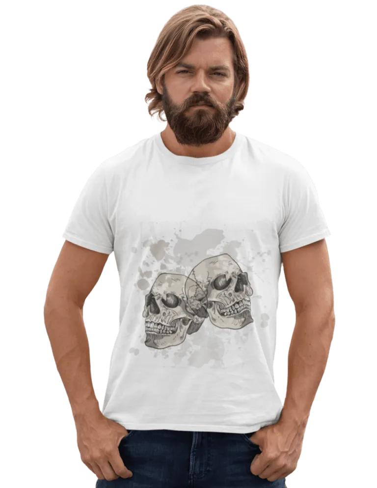 Playera Playera Blanca Craneos