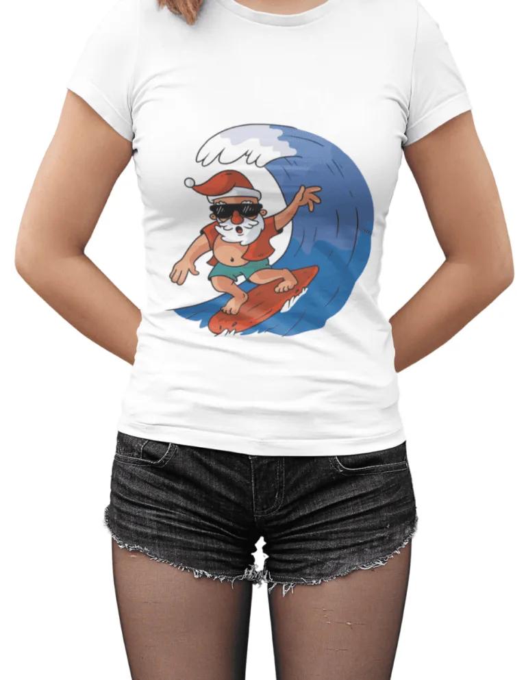 Playera Playera Blanca de anta Surfing para Mujer