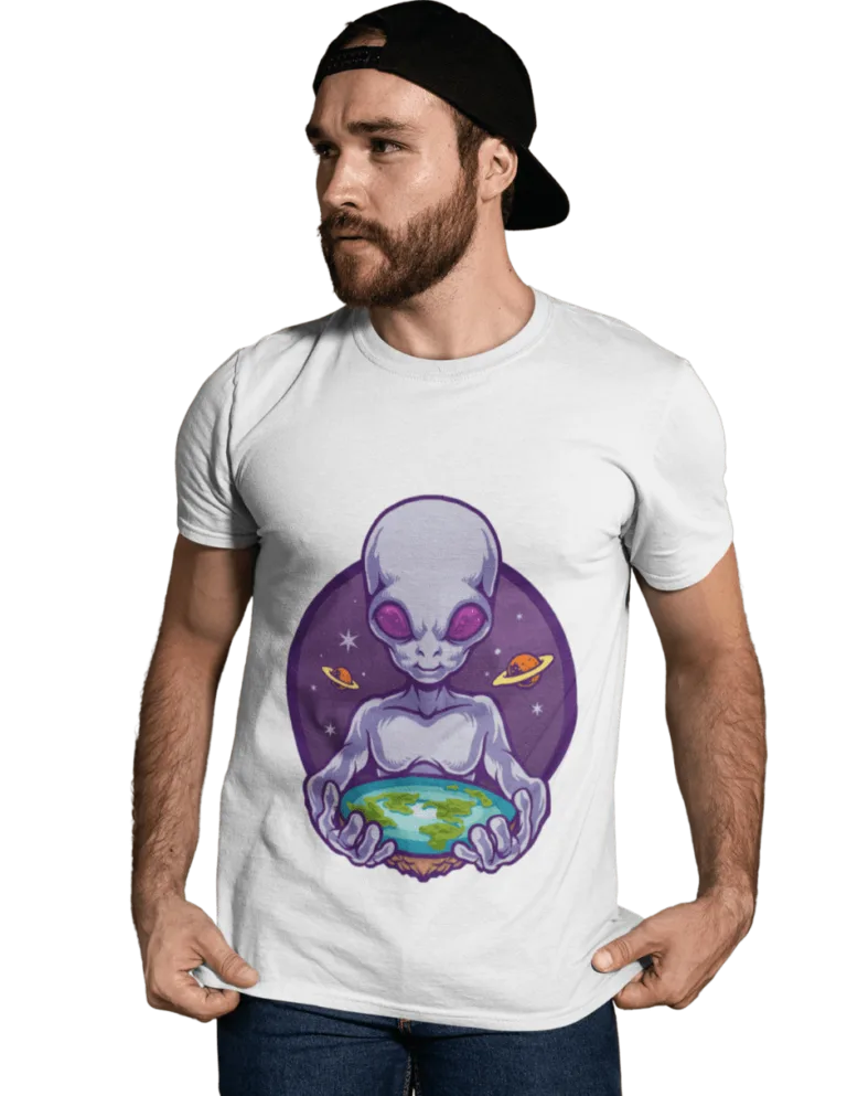 Playera Playera Blanca para Hombre de Alien domina la Tierra