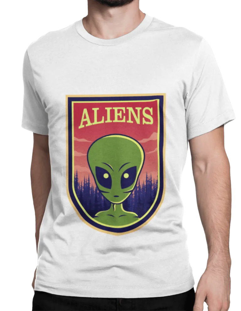 Playera Playera Blanca para Hombre de Alien