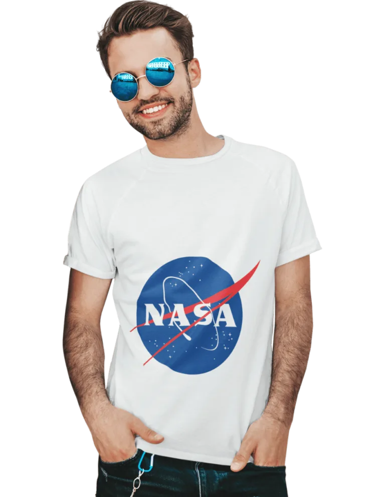 Playera Playera Blanca para Hombre de la Nasa