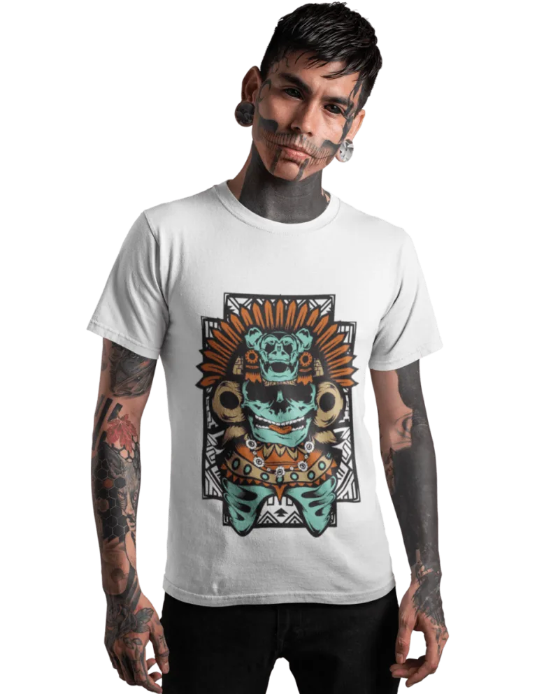 Playera Playera Blanca para Hombre de Mictlan