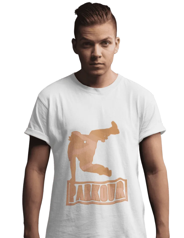 Playera Playera Blanca para Hombre de Parkour