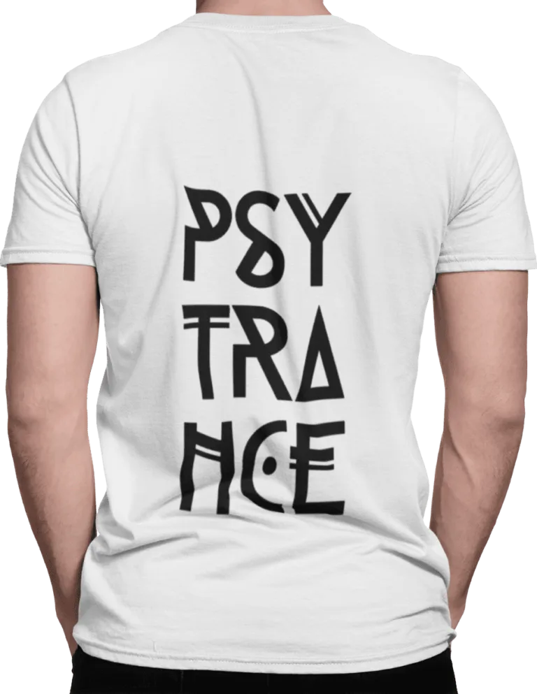 Playera Playera Blanca para Hombre de Psytrance