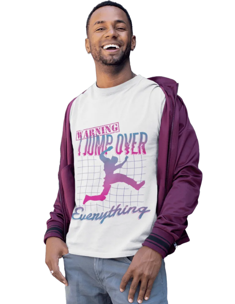 Playera Playera Blanca para Hombre de Saltar Parkour