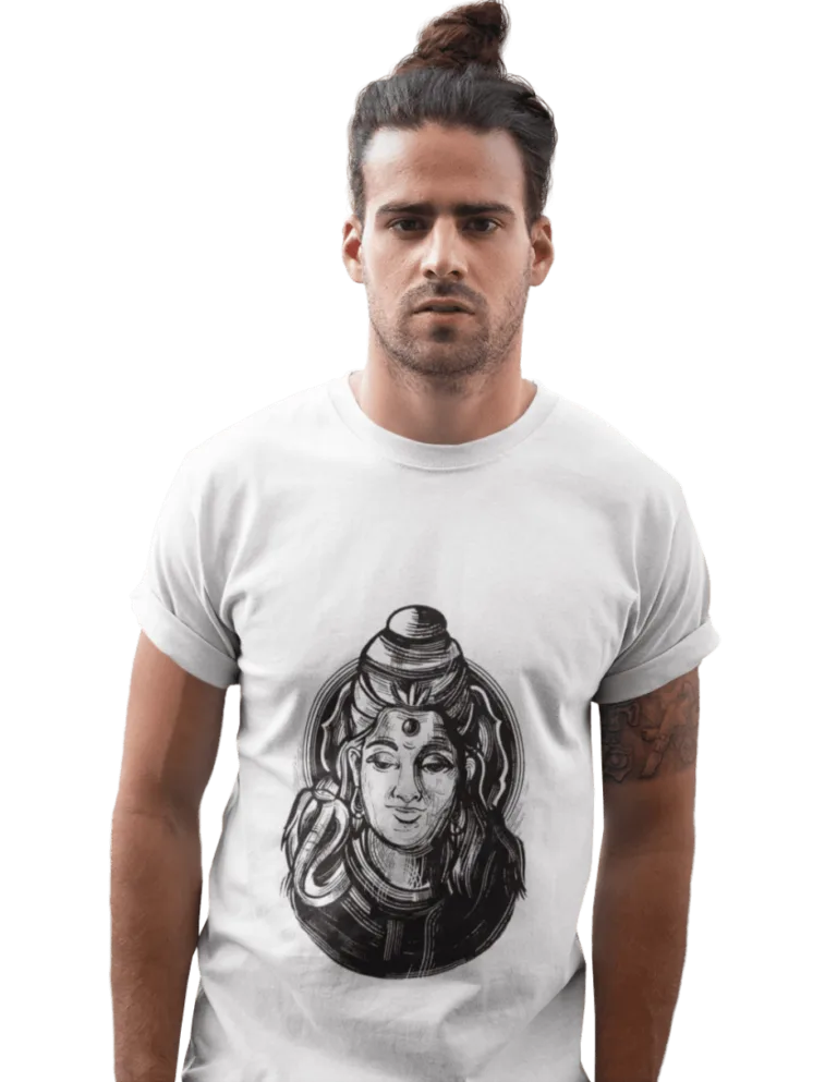 Playera Playera Blanca para Hombre de Shiva