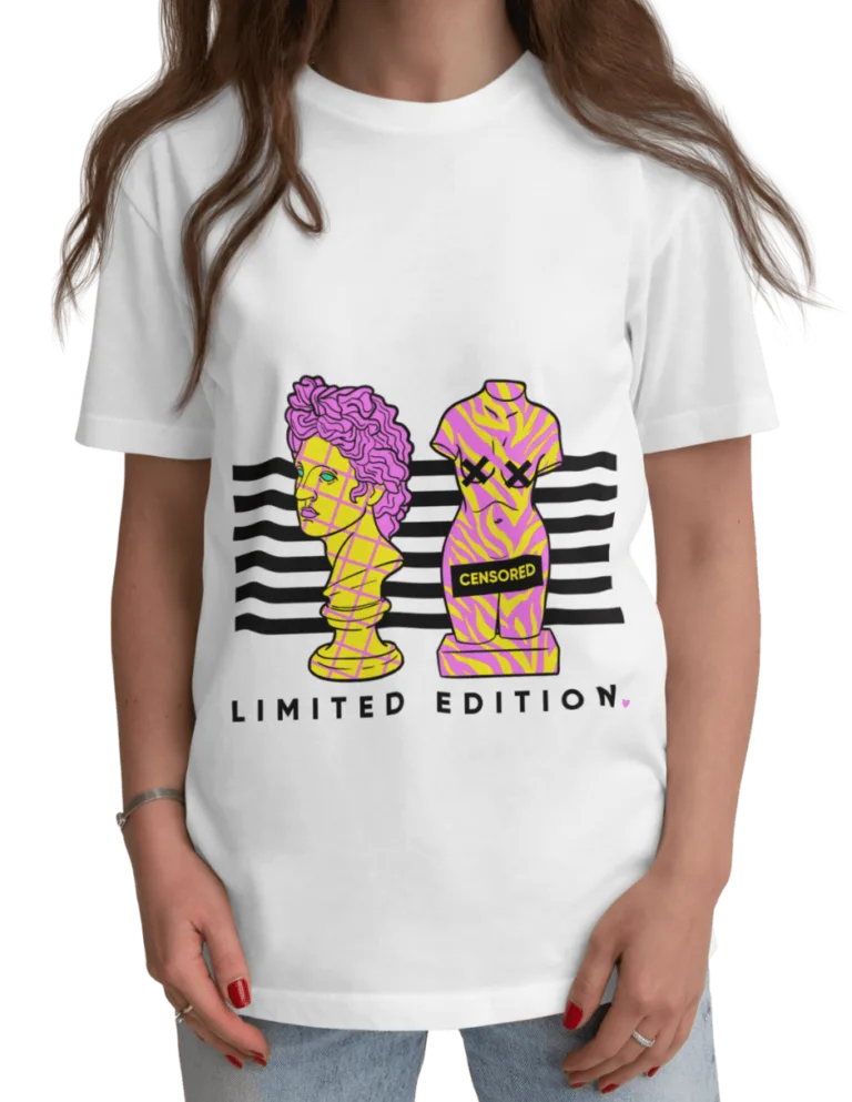 Playera Playera Blanca para Mujer de Arte de Edicion Limitada