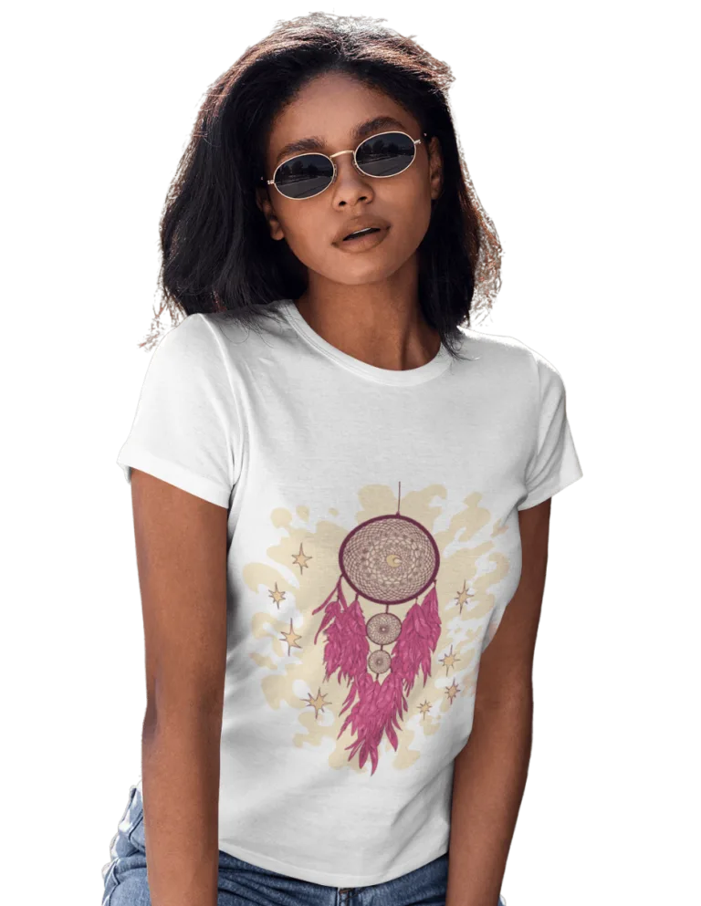 Playera Playera Blanca para Mujer de Atrapasuenos