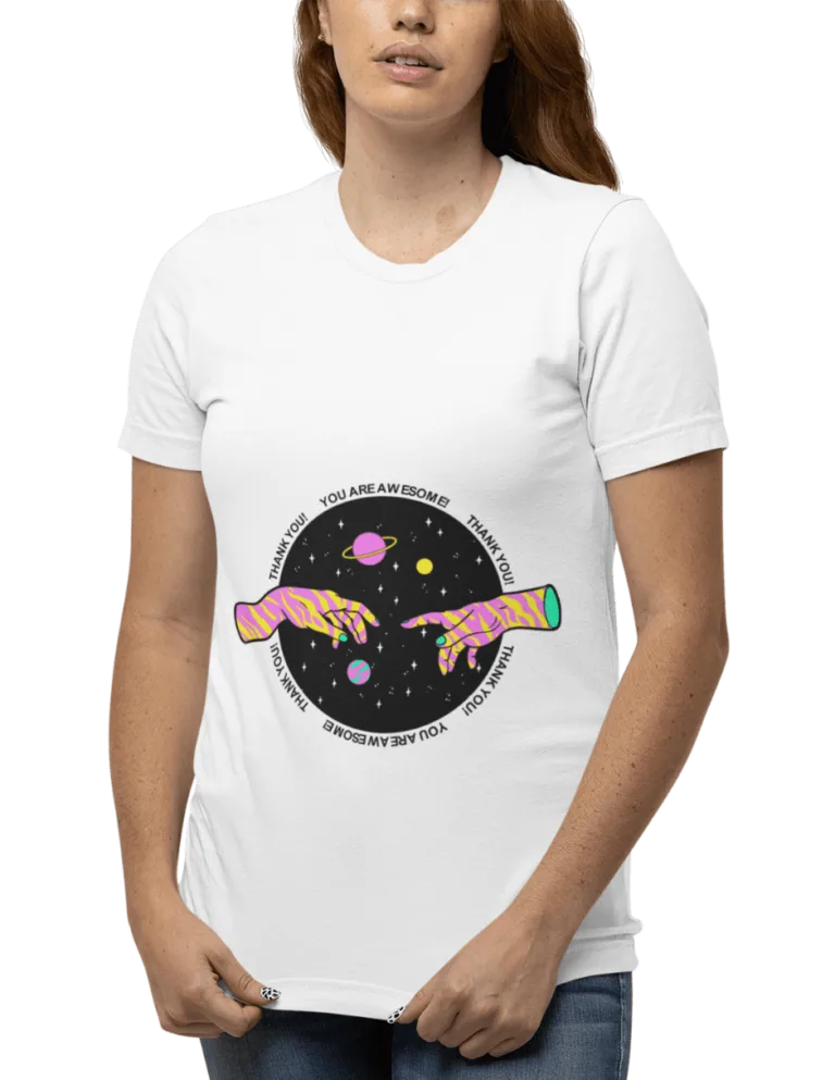Playera Playera Blanca para Mujer de Gracias Universo