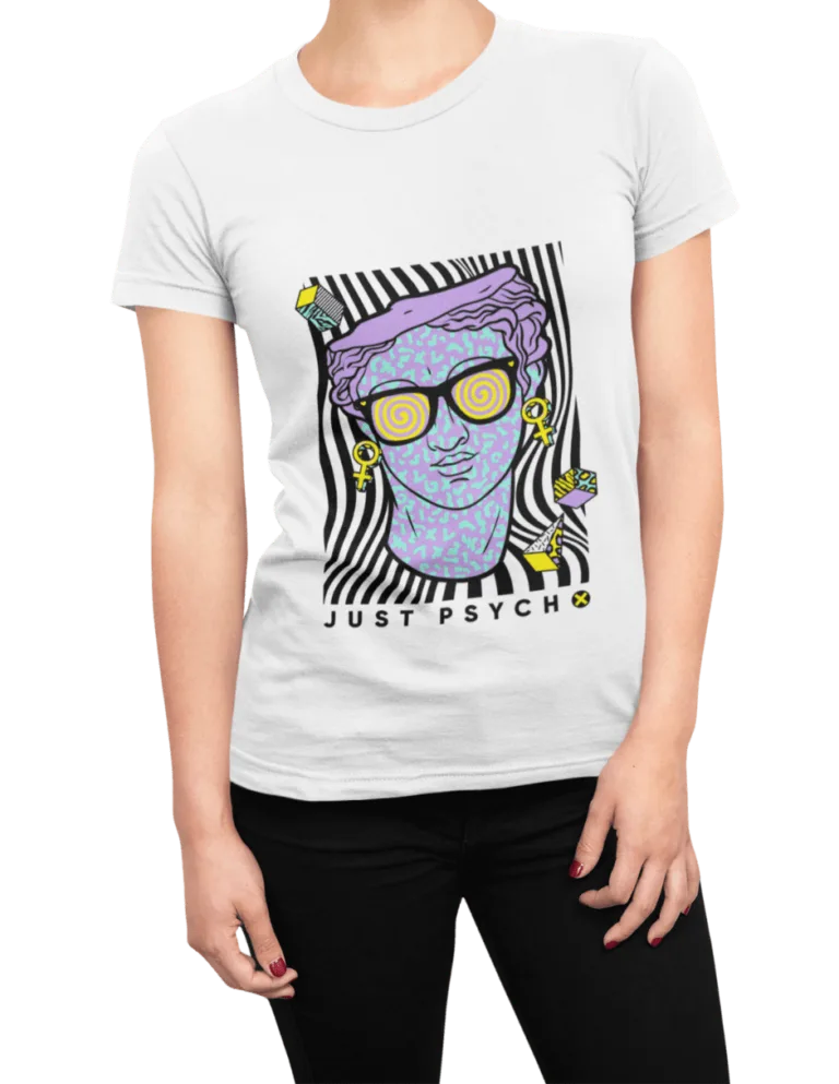 Playera Playera Blanca para Mujer de Solo Psycho