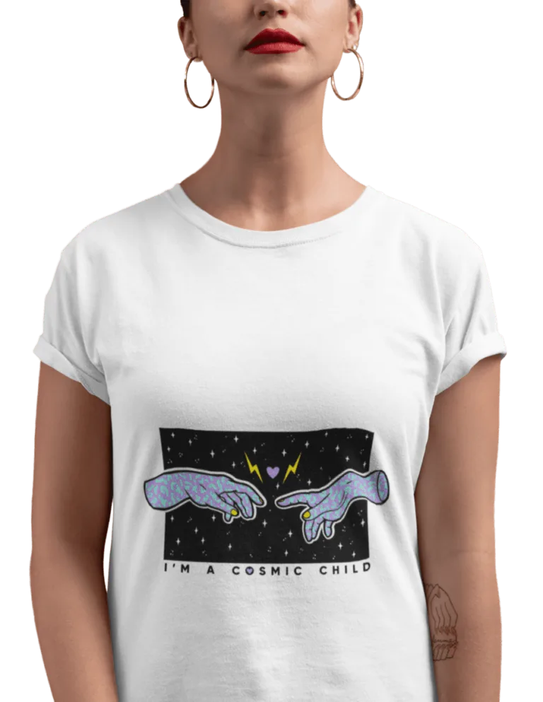 Playera Playera Blanca para Mujer de Soy una Chica Cosmica