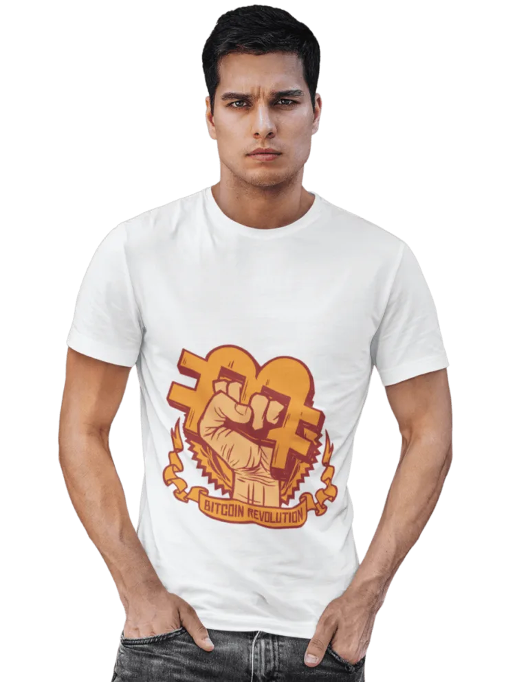Playera Playera Blanca Revolucion Bitcoin